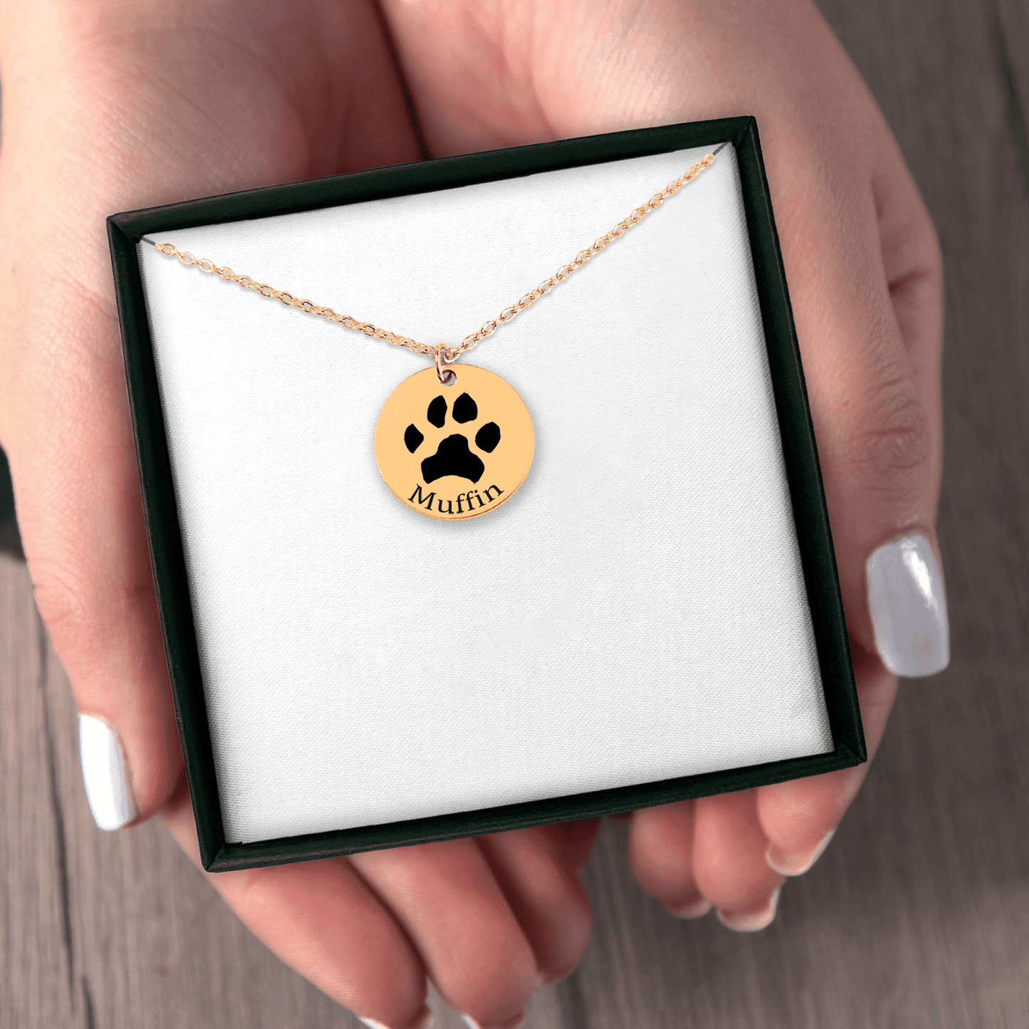 Customizable Pet Paw Print Necklace