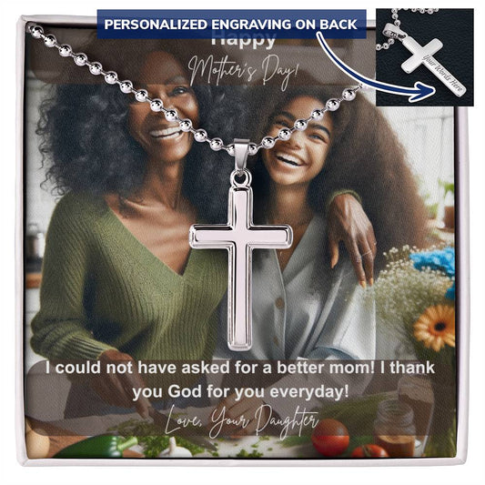 2 Cross Necklace - Happy Mother's Day