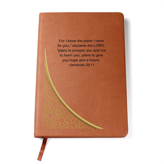 Graphic Leather Journal ~Jeremiah 29:11